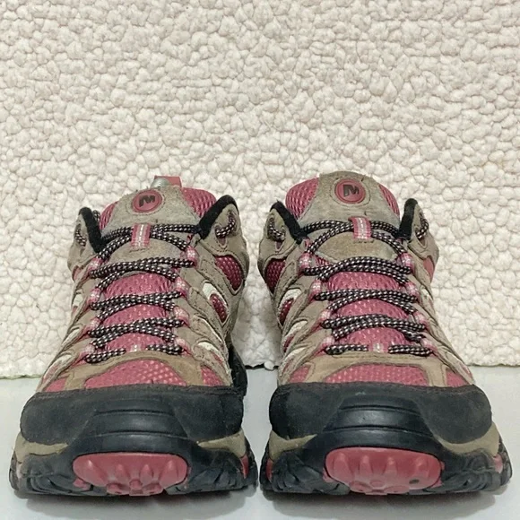 Merrell Womens Moab 2 Leather Upper Vibram Soles Low Hiking Trail Shoes SZ US 8 - Picture 3 of 13